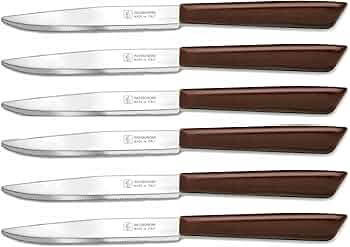 ステーキナイフ・新品未使用　6本・レトロ　昭和35年（ステンレススチール） Amazon.co.jp: キッチンナイフ 6本 - イタリア製 ステンレス